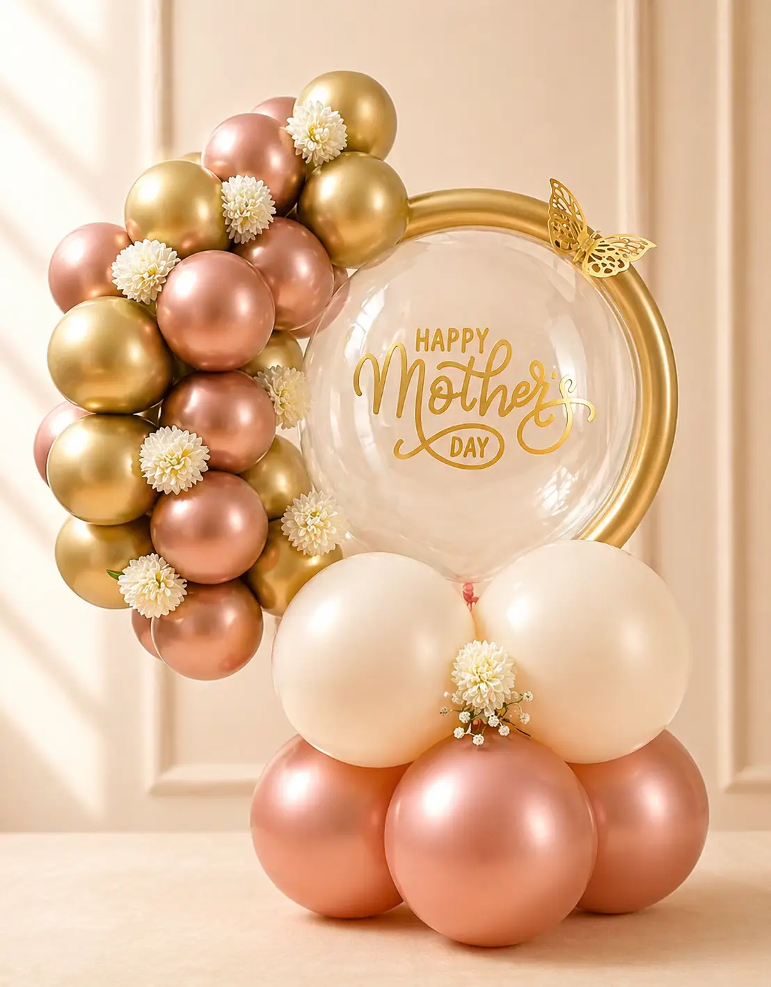 Floral Bubble Balloon Arrangement